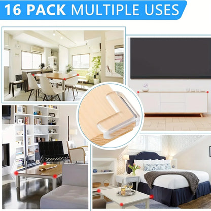 4~16 PCS Child Baby Safety Silicone Protector Table Soft Transparent Children Anti Collision Table Corner Edge Protection Cover - AliExpress 13